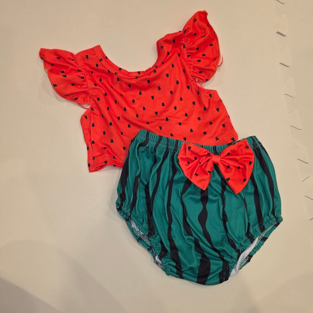 NWOT baby watermelon 2 piece‎ outfit sz 6-9 months